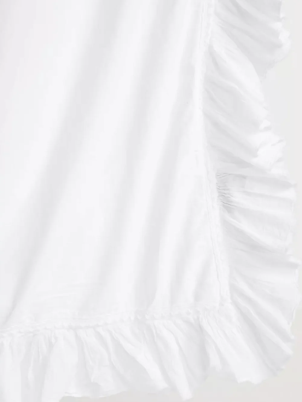 Organic Cotton Spa Sateen Ruffled Duvet Cover
